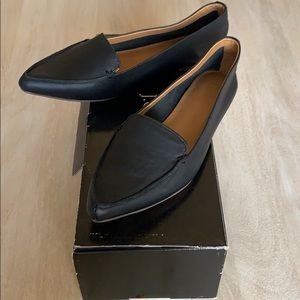 J.Crew black leather flats